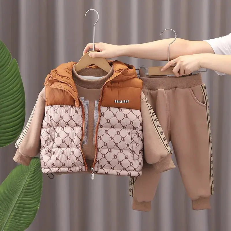 Boys Puffer Jacket Co-ord Set