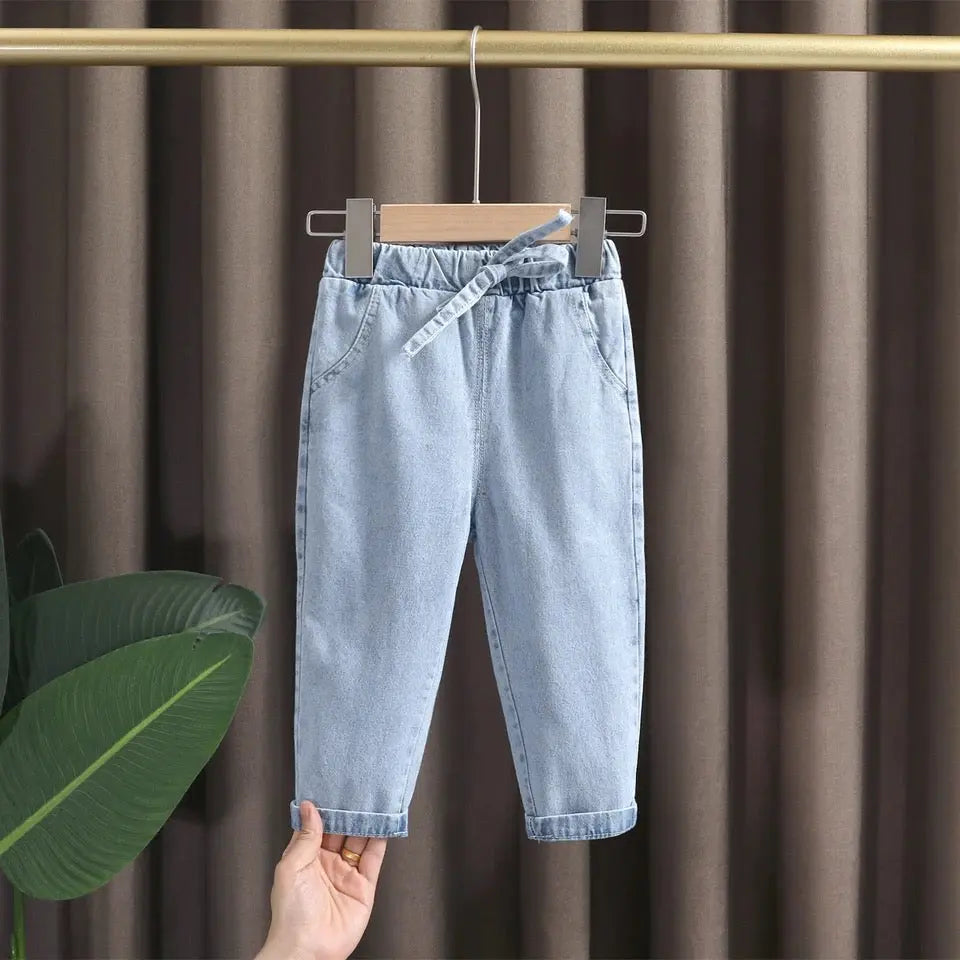 Girls Denim Frill Co-ord Set