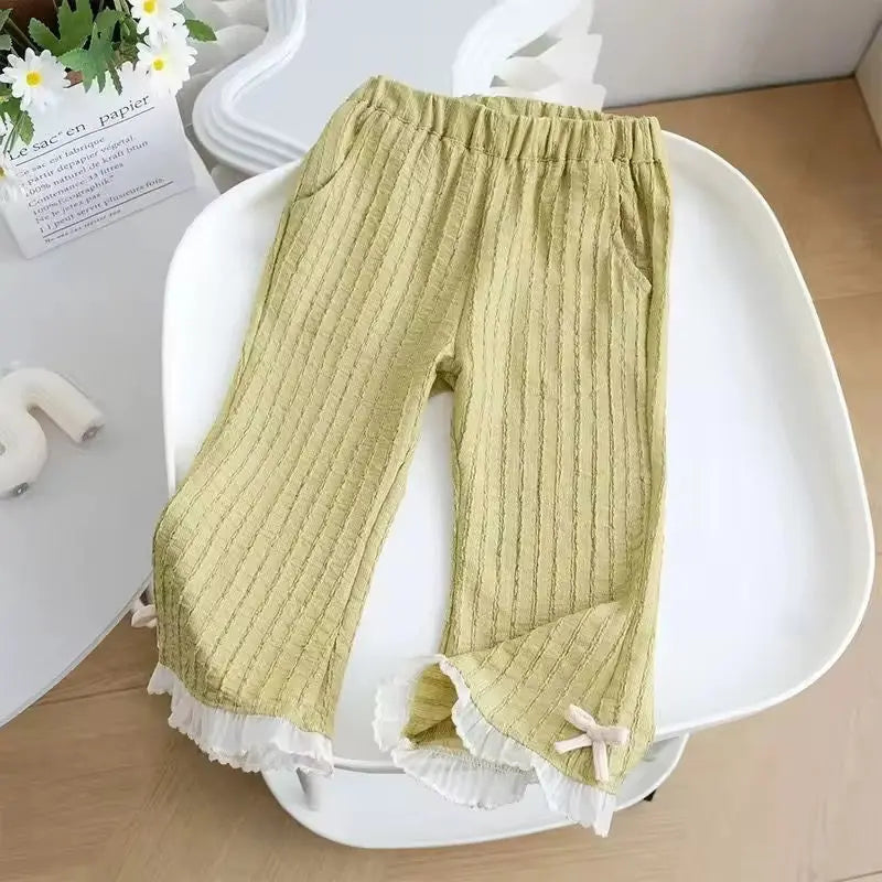 Girls Flower Motif Top and Palazzo 2 Pcs Set